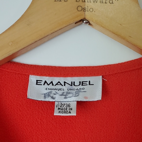 Emanuel Ungaro Orange Wool Lightweight Blazer - Picture 2 of 5